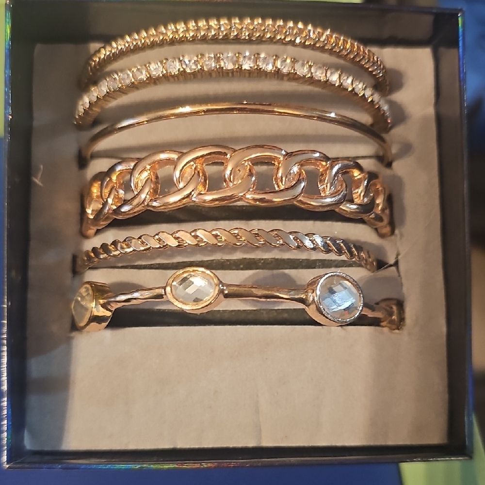 Elegant Gold-Tone Bracelet Set